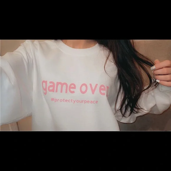 game over. #protectyourpeace crewneck sweatshirt S, M, L - Picture 6 of 6